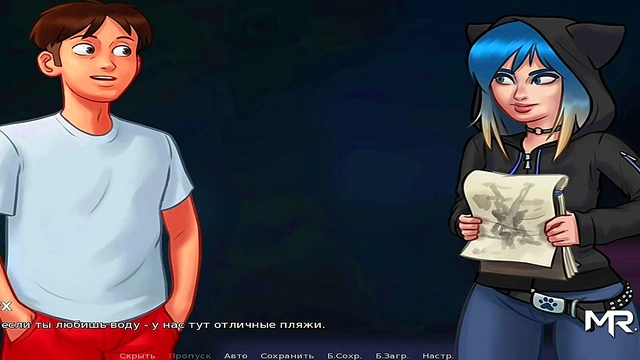 Teen Anime Chick Competes for Good Grades in Summertime Saga Seduction