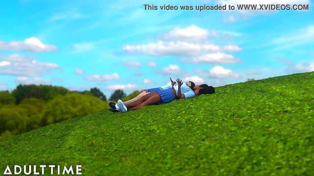 Big-Titted Anime Babes Scissor Each Other Hotly at Hentai College