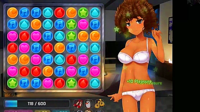 Brunette Neko Takes Dick In Sexy Anime Porn Game Huniepop Scene