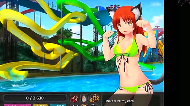 Brunette Neko Takes Dick In Sexy Anime Porn Game Huniepop Scene