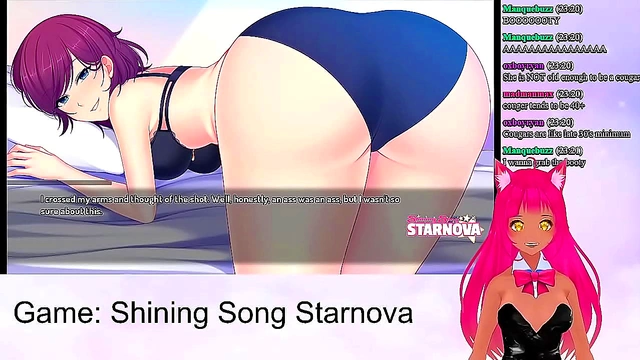 Lewd VTuber Neko Plays Shining Song Starnova for Hot Anime Action