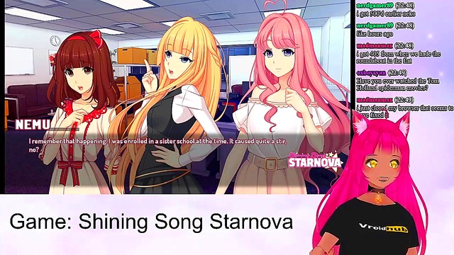Lewd VTuber Neko Plays Shining Song Starnova for Hot Anime Action