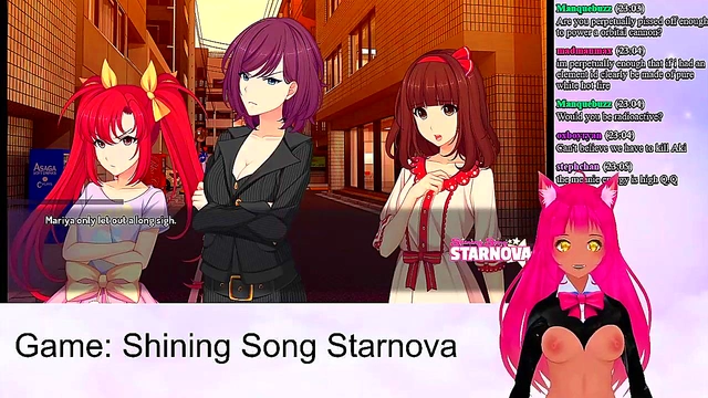 Lewd VTuber Neko Plays Shining Song Starnova for Hot Anime Action