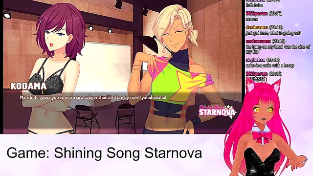 Lewd VTuber Neko Plays Shining Song Starnova for Hot Anime Action