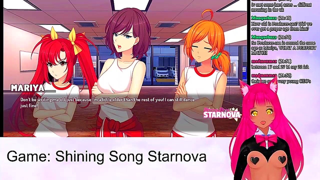 Lewd VTuber Neko Plays Shining Song Starnova for Hot Anime Action