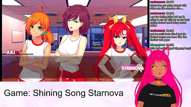 Lewd VTuber Neko Plays Shining Song Starnova for Hot Anime Action