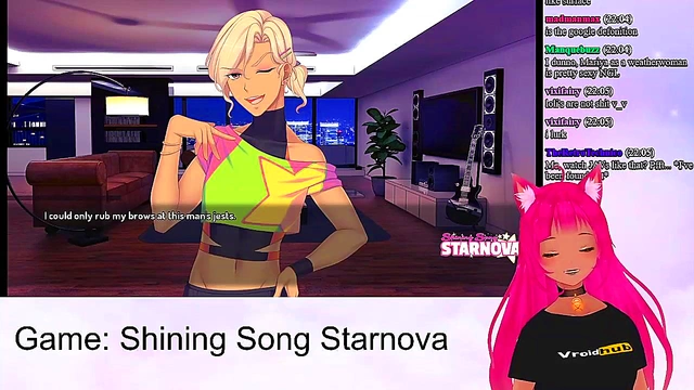 Lewd VTuber Neko Plays Shining Song Starnova for Hot Anime Action