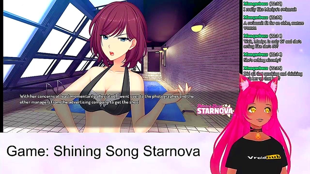 Lewd VTuber Neko Plays Shining Song Starnova for Hot Anime Action