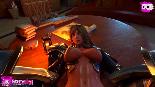 Big-Titted Elven Guard Fucks Hard On Table With Eye Contact In VR Fantasy
