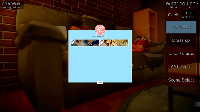 Wiggly Dick Challenges Big-Busted Anime Babe in Hot Apartment Sex Game