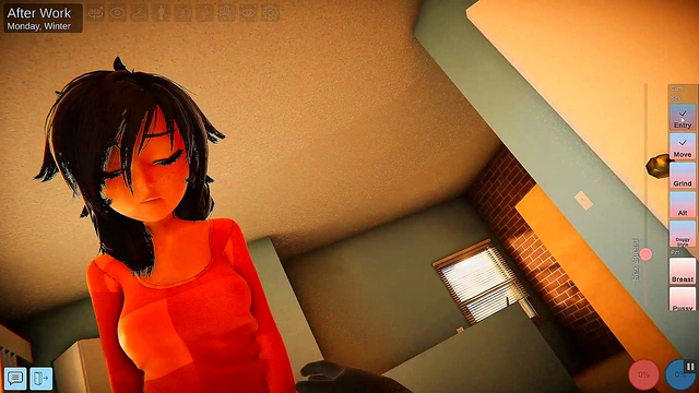 Wiggly Dick Challenges Big-Busted Anime Babe in Hot Apartment Sex Game