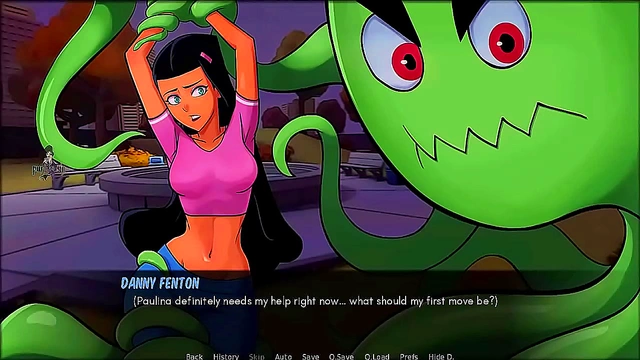 Latina MILF Cheerleader Gets Rough With Ghost in Danny Phantom Anime Action
