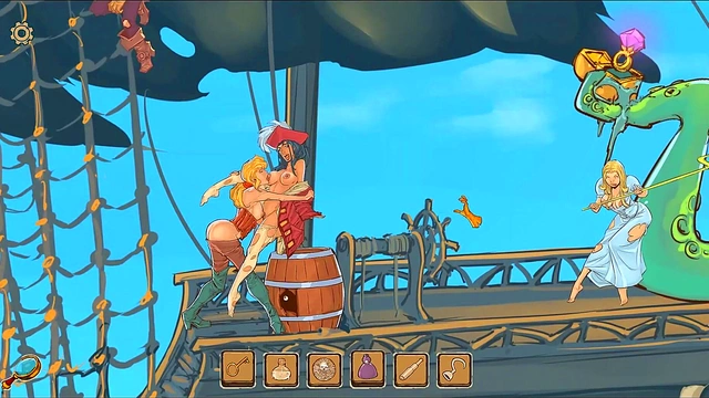 Christmas Hentai Porn Play – Perky Prostitute Meets Rough Pirate Captain