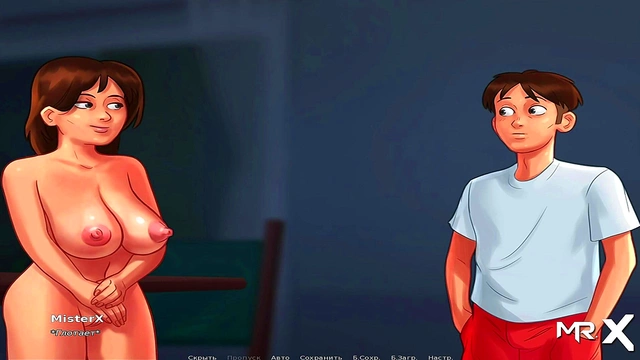 Mature Woman Rides Huge Cock in Summertime Saga Hentai Gameplay