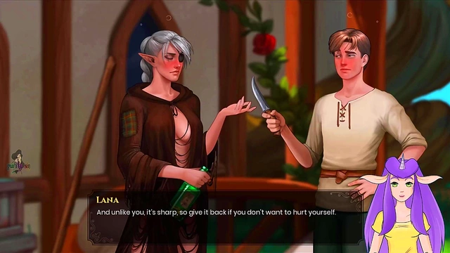 NakedElf Princess With Big Tits And Muscles Fucks In The Bath For Vtuber Fans