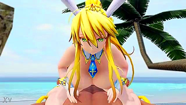 3D Anime Fate Couple Engage in Hot Sex On Banii