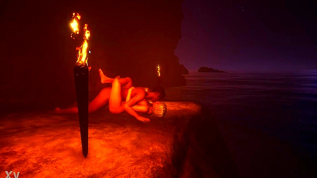 Horny Anime Couple Gets Wild With Beachside Fucking Action