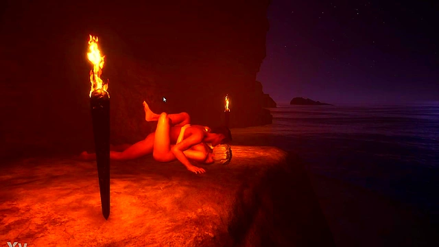 Horny Anime Couple Gets Wild With Beachside Fucking Action