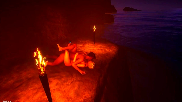 Horny Anime Couple Gets Wild With Beachside Fucking Action