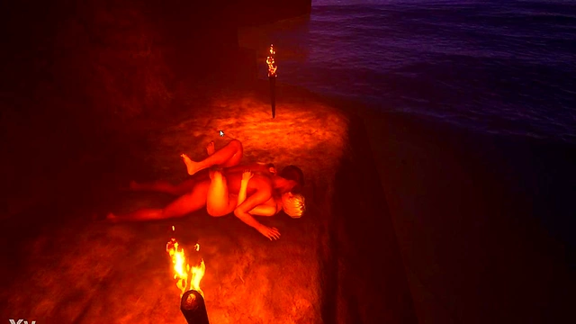 Horny Anime Couple Gets Wild With Beachside Fucking Action