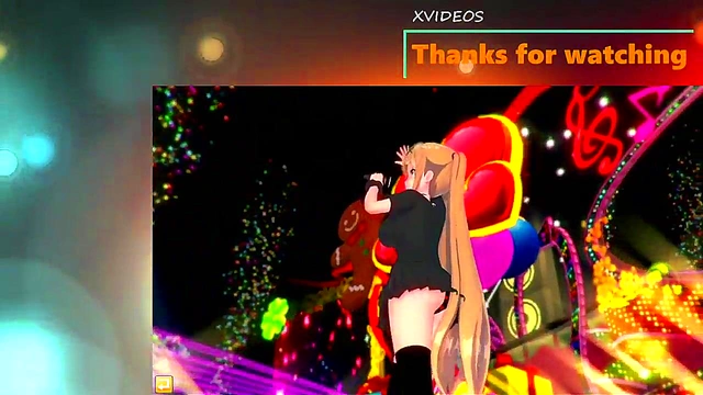 Big-Breasted Eirin Yagokoro Rubs Tits & Gives Blowjob in 3D Hentai Koikatsu! Touhou Scene