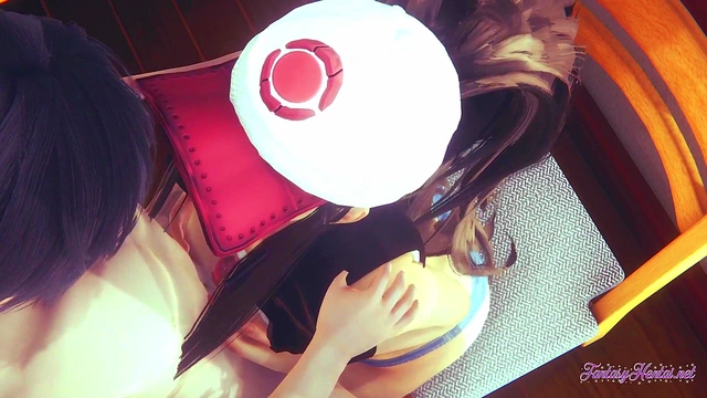 Hilda Gives Uncensored Pokemon Hentai Blowjob & Boobjob For Creampie Feast