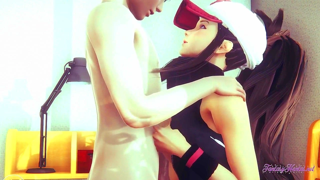 Hilda Gives Uncensored Pokemon Hentai Blowjob & Boobjob For Creampie Feast