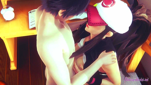 Hilda Gives Uncensored Pokemon Hentai Blowjob & Boobjob For Creampie Feast