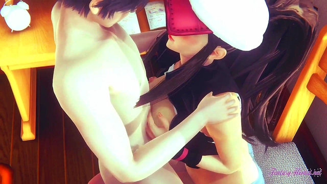 Hilda Gives Uncensored Pokemon Hentai Blowjob & Boobjob For Creampie Feast