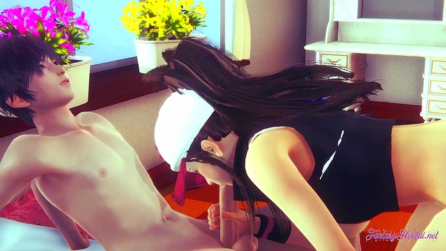 Hilda Gives Uncensored Pokemon Hentai Blowjob & Boobjob For Creampie Feast