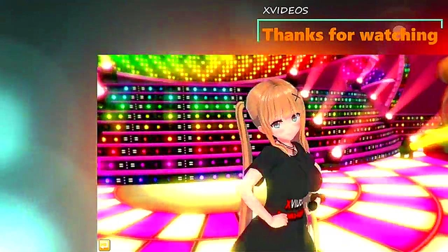 Yukari Yakumo's Purple Boobs Rubbed Hard in 3D Hentai Eroge Scene