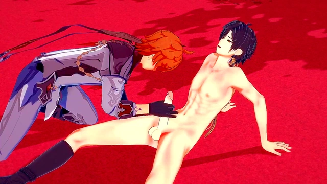 Zhongli & Tartaglia Yaoi Hentai – Intense Handjobs, Blowjob, and Anal Creampie Action