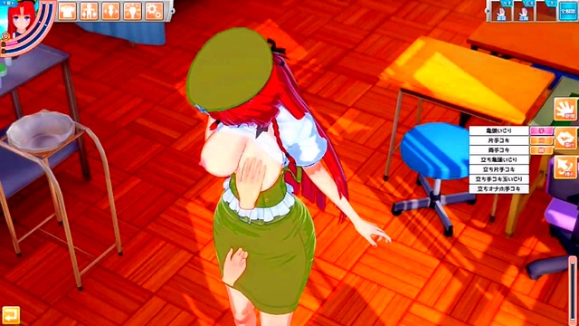 Big-Breasted Touhou Hon Meilin Rubs Her Tits & Gives Intense Blowjob In 3D Hentai Animations