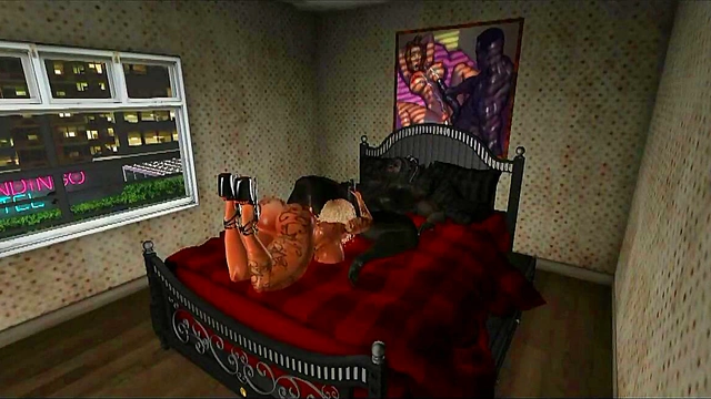 Blonde Anime BabeKayla Rides Big Black Cock for Interracial Anal Orgasm