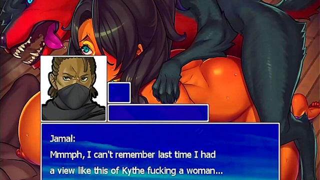 Huge-Bosomed Gamer Jamal Laquari Plays Through Legendary Hentai RPG With BBC Action