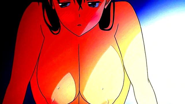 Horny Catgirl Masturbates in Shower With Big Tits & Glitchy Anime Beats