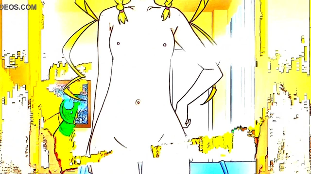 Horny Catgirl Masturbates in Shower With Big Tits & Glitchy Anime Beats