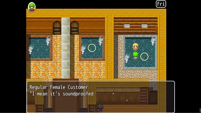 Relaxing Onsen Time With Yuka’s Giant Tits & Green Hair From PornPlay Hentai Game