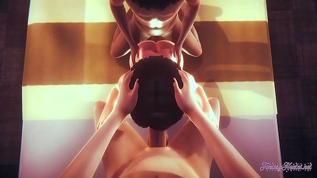 Sarada Naruto Hentai Threesome – Uncensored 3D Blowjob & Double Cumshot Creampie