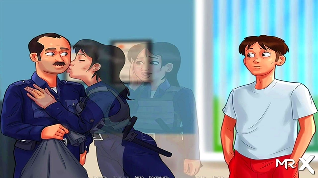 Hentai Cartoon – Summertime Saga’s Sexy Officer Gets Creampie After Passionate Kiss