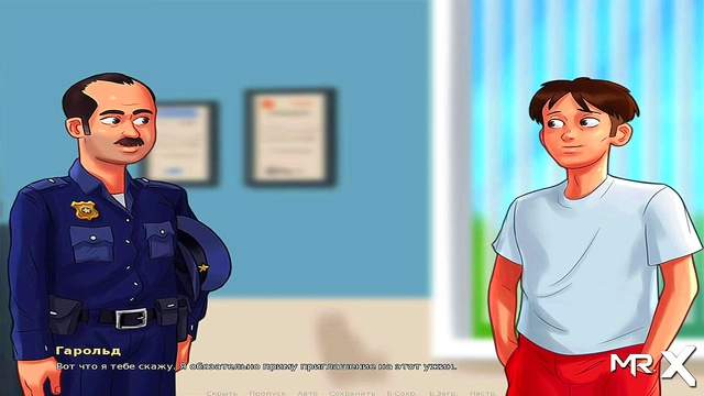 Hentai Cartoon – Summertime Saga’s Sexy Officer Gets Creampie After Passionate Kiss