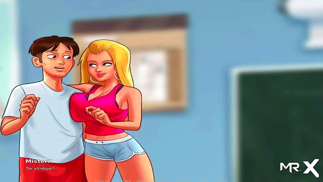Hentai Cartoon – Summertime Saga’s Sexy Officer Gets Creampie After Passionate Kiss