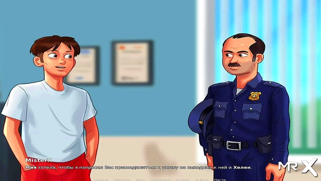 Hentai Cartoon – Summertime Saga’s Sexy Officer Gets Creampie After Passionate Kiss