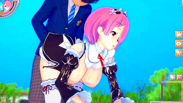 Ram's Busty Bliss – Re-Zero 3D Hentai Eroge Session With Handjob & Blowjob Ecstasy