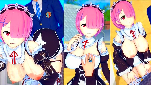 Ram's Busty Bliss – Re-Zero 3D Hentai Eroge Session With Handjob & Blowjob Ecstasy