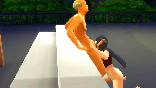 Hinata Cheats on Naruto with Bartender for Rough Anal Fun at Bonfire Party