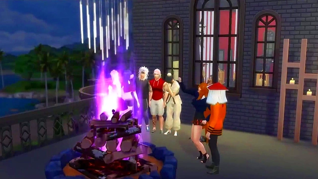 Hinata Cheats on Naruto with Bartender for Rough Anal Fun at Bonfire Party