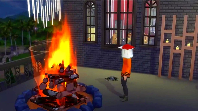 Hinata Cheats on Naruto with Bartender for Rough Anal Fun at Bonfire Party