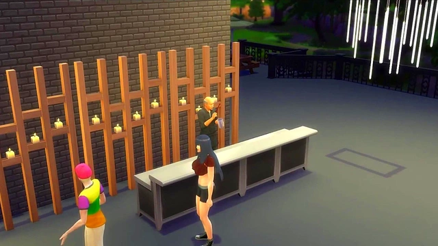 Hinata Cheats on Naruto with Bartender for Rough Anal Fun at Bonfire Party