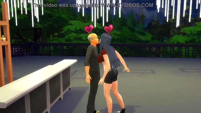 Hinata Cheats on Naruto with Bartender for Rough Anal Fun at Bonfire Party